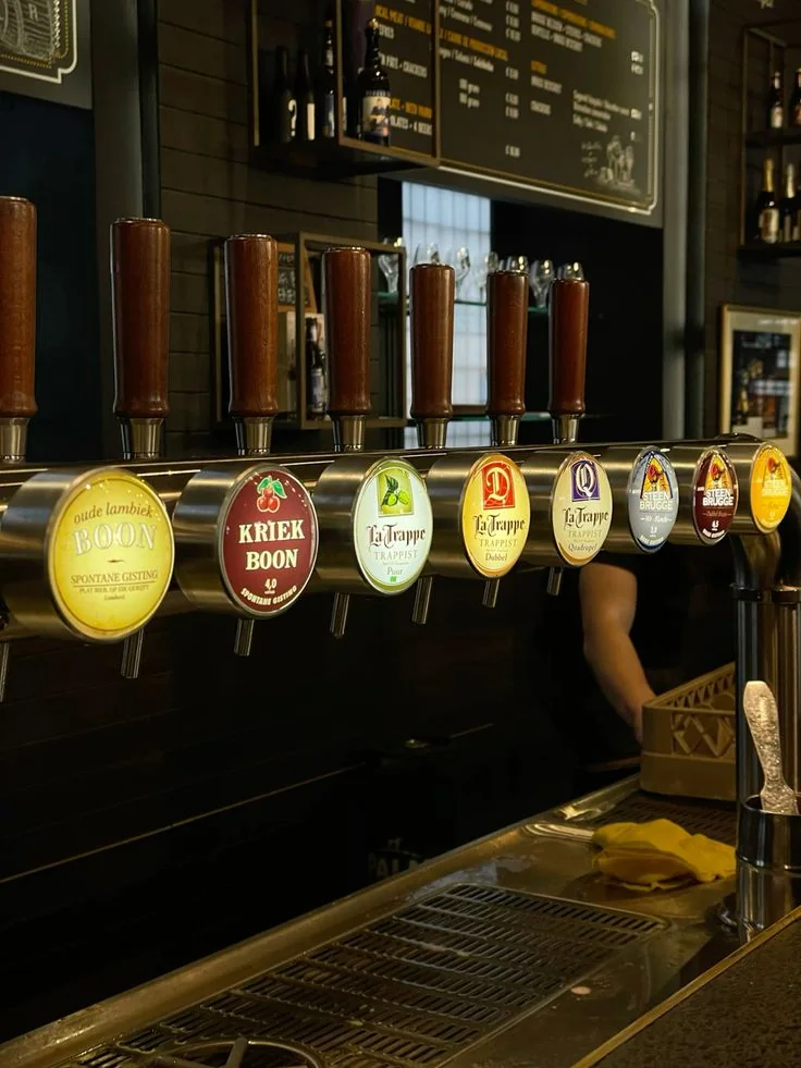 Craft beer taps and bar details