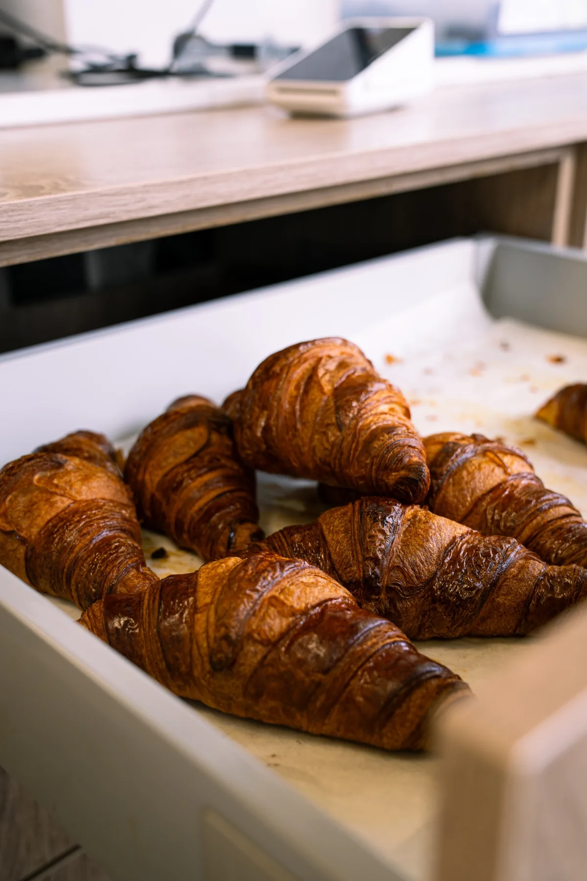 Fresh croissants displayed at Jimmys in Ballina