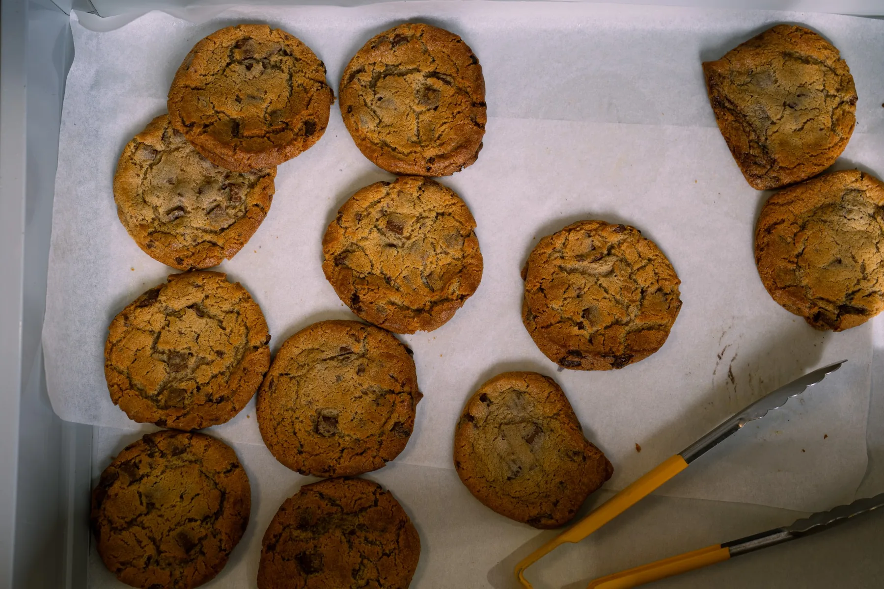 Fresh baked cookies photographed from above at Jimmys