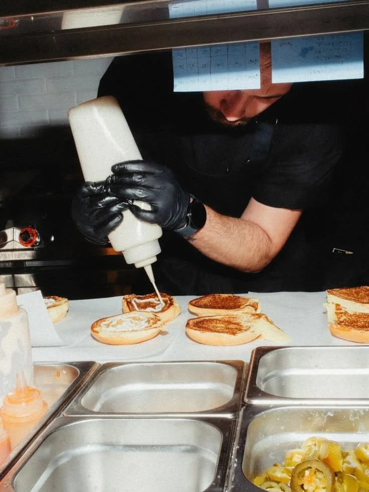 Kitchen preparation of toasted sandwiches